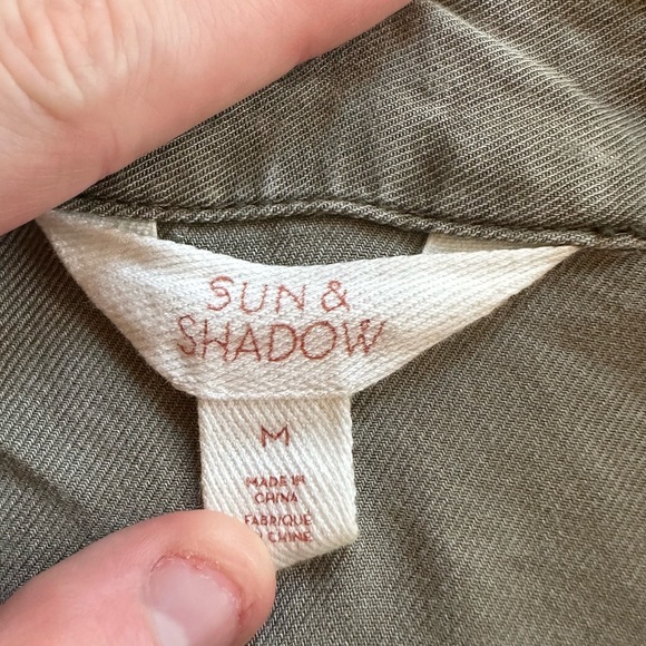 Nordstrom Sun & Shadow Army Green Drapey Vest - Picture 4 of 8